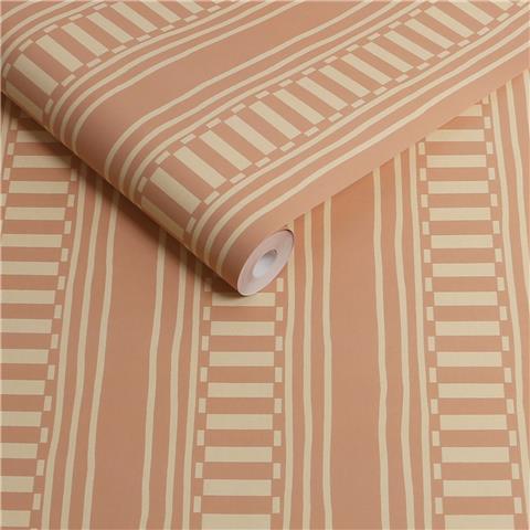 Rockett St George Wallpaper The Curiosity Shop Stripe 149619 Blush