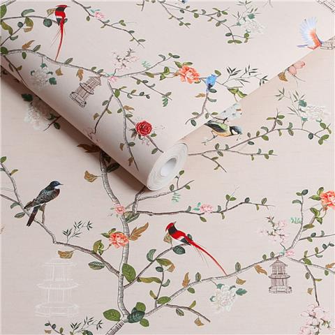 Rockett St George Wallpaper Secret Garden Chinoiserie 149629 Ivory