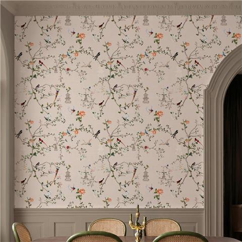 Rockett St George Wallpaper Secret Garden Chinoiserie 149629 Ivory