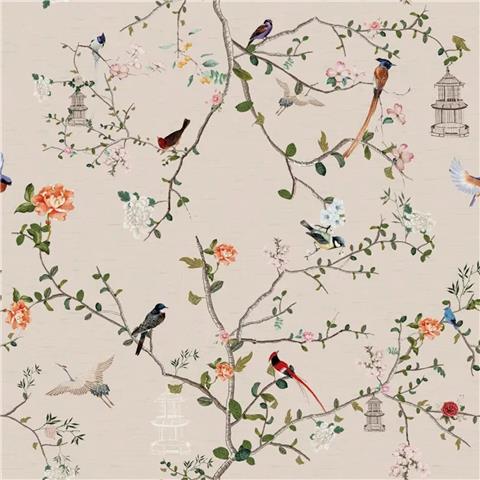 Rockett St George Wallpaper Secret Garden Chinoiserie 149629 Ivory
