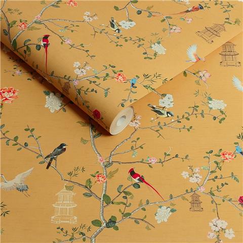 Rockett St George Wallpaper Secret Garden Chinoiserie 149630 Golden Hour