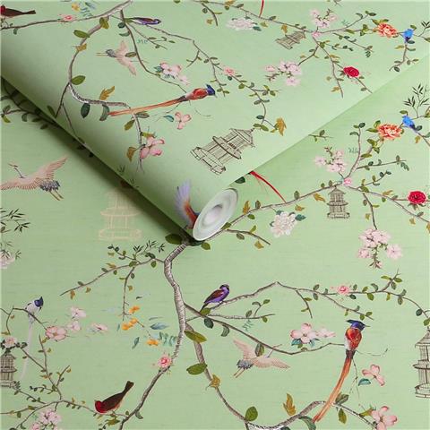 Rockett St George Wallpaper Secret Garden Chinoiserie 149631 Green Tea