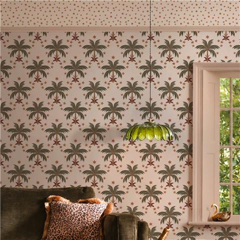 Rockett St George Wallpaper Midnight Palms 149636 Ivory