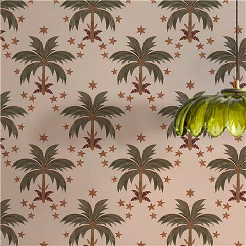 Rockett St George Wallpaper Midnight Palms 149636 Ivory