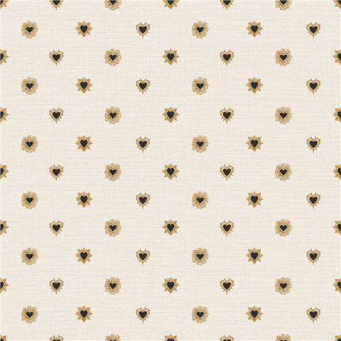 Rockett St George Wallpaper Sacred Hearts 149637 Ivory Noir