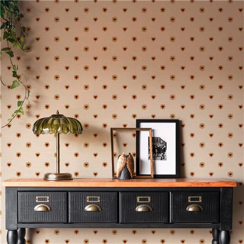 Rockett St George Wallpaper Sacred Hearts 149639 Ivory Red