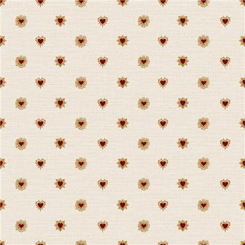 Rockett St George Wallpaper Sacred Hearts 149639 Ivory Red