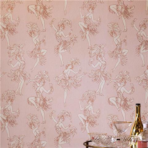 Rockett St George Wallpaper Cha Cha Cha 149641 Watermelon Blush