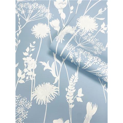 CATHERINE LANSFIELD MEADOWSWEET FLORAL WALLPAPER 165583 Blue