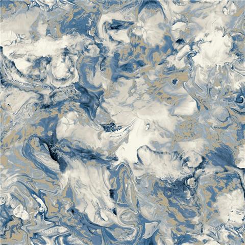 Muriva Elixir Metallic Marble Wallpaper 166504 Blue