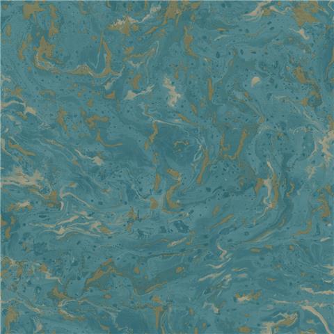 GranDeco Life Marble Wallpaper 174311 Teal/Gold