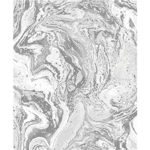 Muriva Skinny Dip Marble Wallpaper 180530 Silver