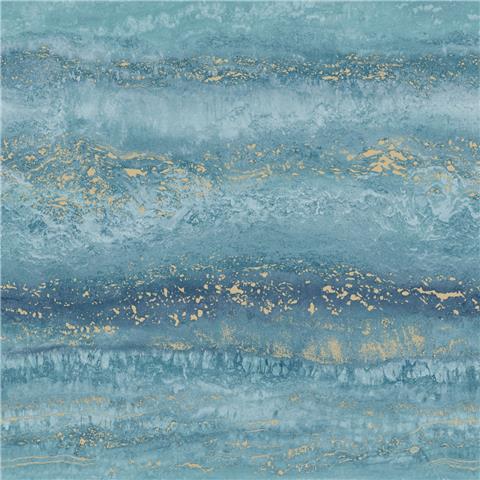 Muriva Semper Marble Wallpaper 189504 Teal/Gold