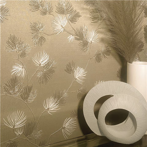 Zambaiti Parati Valentino Pine Trail Wallpaper 1933 Champagne