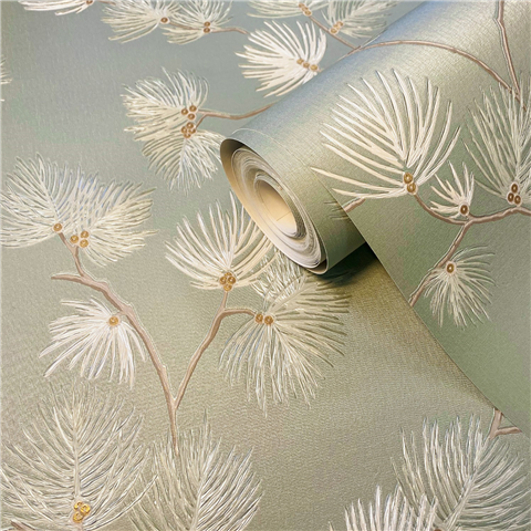 Zambaiti Parati Valentino Pine Trail Wallpaper 1936 Green