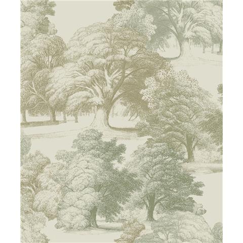 Grandeco Paul Moneypenny Belvoir Forest Wallpaper 204701 Sage