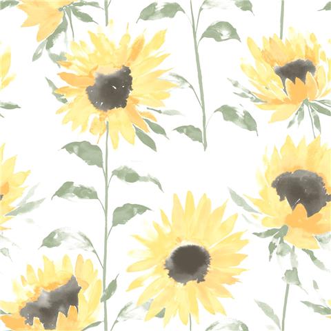 CATHERINE LANSFIELD Painted Sunflowers WALLPAPER 206521