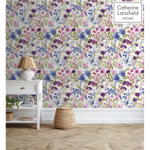 Catherine Lansfield Countryside Floral 206451 Pink + Blue
