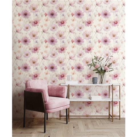 Muriva Lissa Floral WALLPAPER 215501 Pink