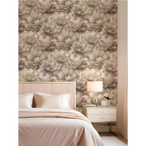 Muriva Amihah Large Floral Wallpaper 2245020 Blush