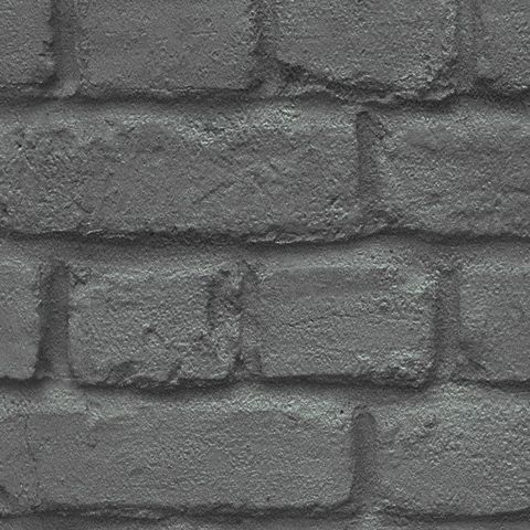 Graffiti Black Brick Wallpaper