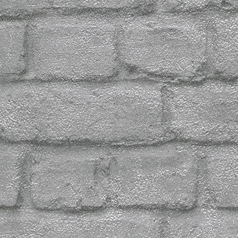 Graffiti Silver Brick Wallpaper