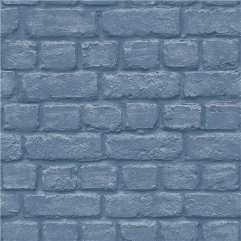 Rasch Brick Wallpaper Blue 226812