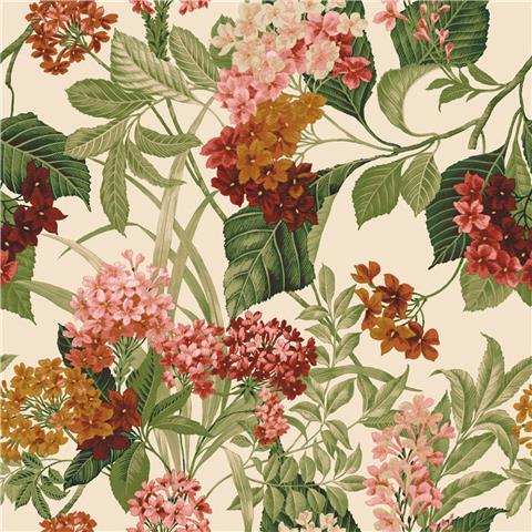 Belgravia Moda Misaki Wallpaper 2322 Sage/Orange