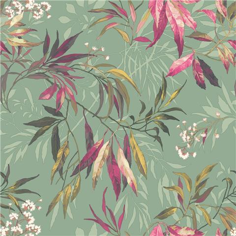Belgravia Moda Kanata Wallpaper 2341 Sage/Pink