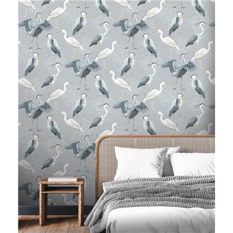 Design Library Heron Wallpaper 283944 blue