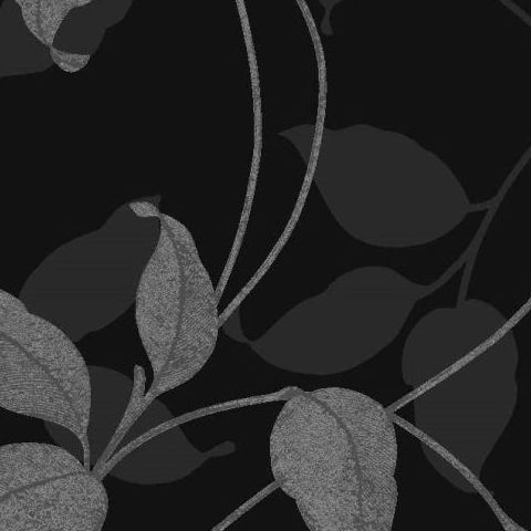 Arthouse Vintage Capriata Black And Silver Shimmer Leaf Wallpaper 290300