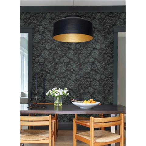 A Street Prints Scott Living II Wallpaper Ada Floral 26206 Midnight