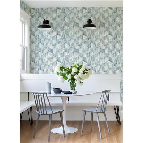 A Street Prints Scott Living II Wallpaper Demi Abstract 26212 Teal