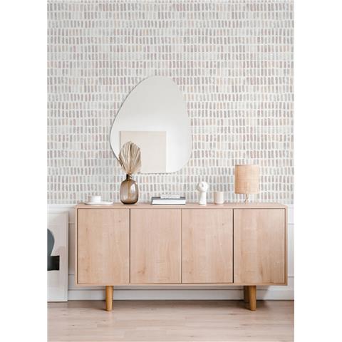 A Street Prints Scott Living II Wallpaper Brynne Block 26222 Blush