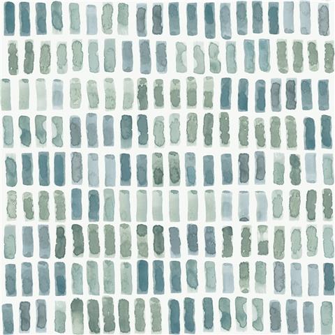 A Street Prints Scott Living II Wallpaper Brynne Block 26225 Green