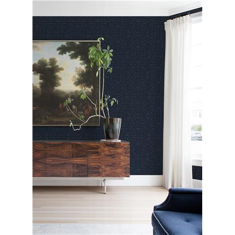 A Street Prints Scott Living II Wallpaper Kachel Geo 26226 Indigo