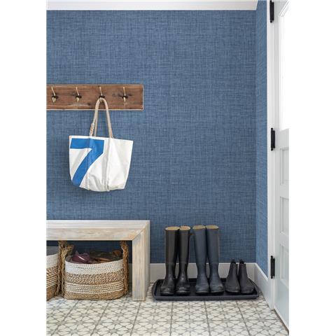 A Street Prints Scott Living II Wallpaper Lanister Plain texture 26232 Blue