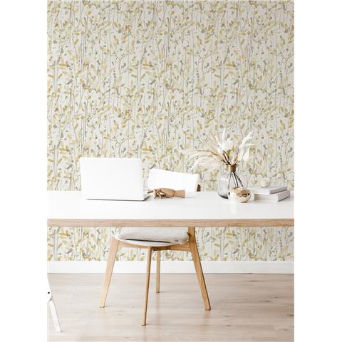 A Street Prints Scott Living II Wallpaper Leandra Floral 26240 Ochre