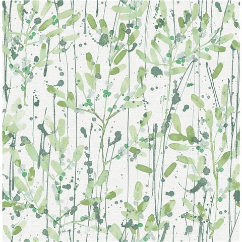 A Street Prints Scott Living II Wallpaper Leandra Floral 26241 Green