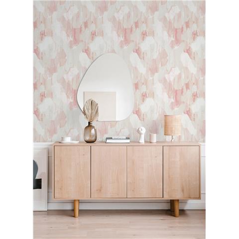 A Street Prints Scott Living II Wallpaper Mahi Abstract 26259 Blush