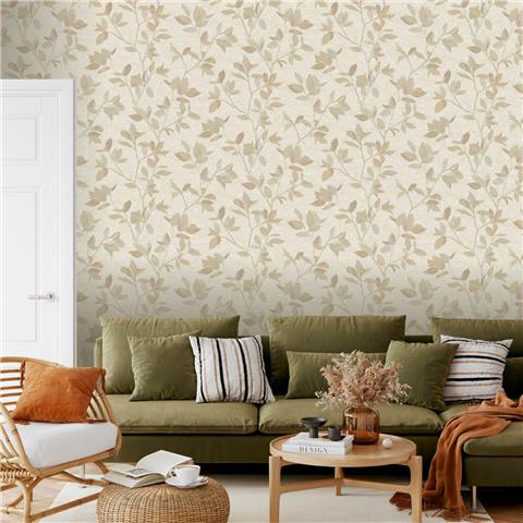 Rasch Elegant Homes Silver Birch Wallpaper 311426 Rust