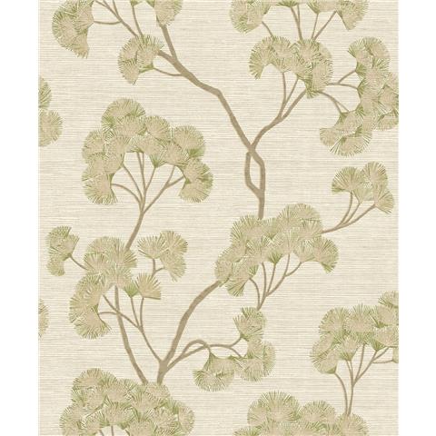 Rasch Elegant Homes Ginkgo Wallpaper 316032 Green