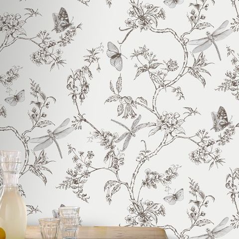 Super Fresco Easy Wallpaper-Contour for Kitchens and Bathrooms-Nature Trail White Mica 33-008