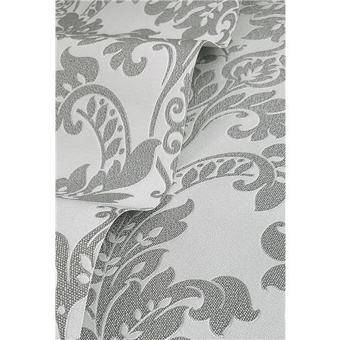 Opus Clara Damask Heavyweight Italian Vinyl Wallpaper 35391 Charcoal