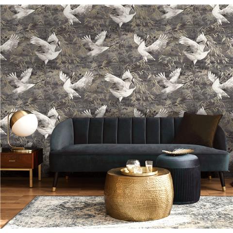 Holden Patagonia wallpaper-Sarus 36104 Charcoal