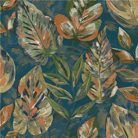 Holden Aralia Floral Wallpaper 36114 Teal