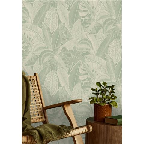 Holden Linear Palm Leaf Wallpaper 36150 Sage