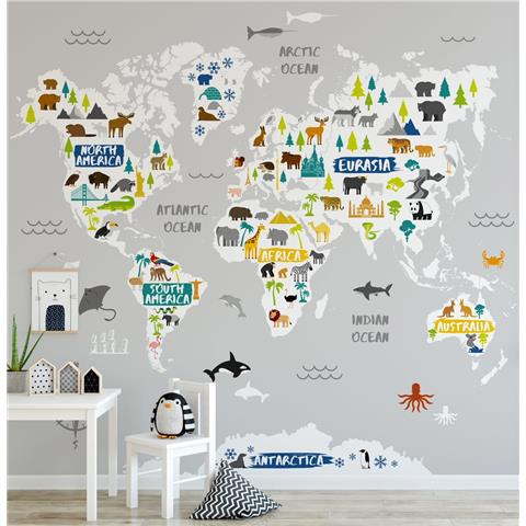 Graham and Brown Wall Mural 111398 World Map