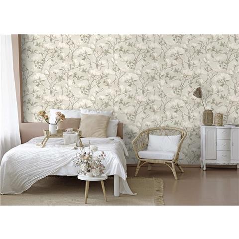 Holden Opus Eleganza Petalina Heavyweight Vinyl Wallpaper 36402 Dove