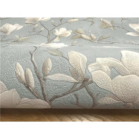 Holden Opus Eleganza Petalina Heavyweight Vinyl Wallpaper 36404 Blue